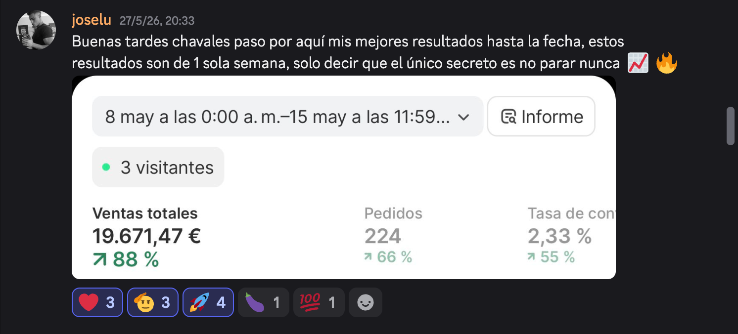 Captura de resultados de joselu: 19.671 € En una sola semana